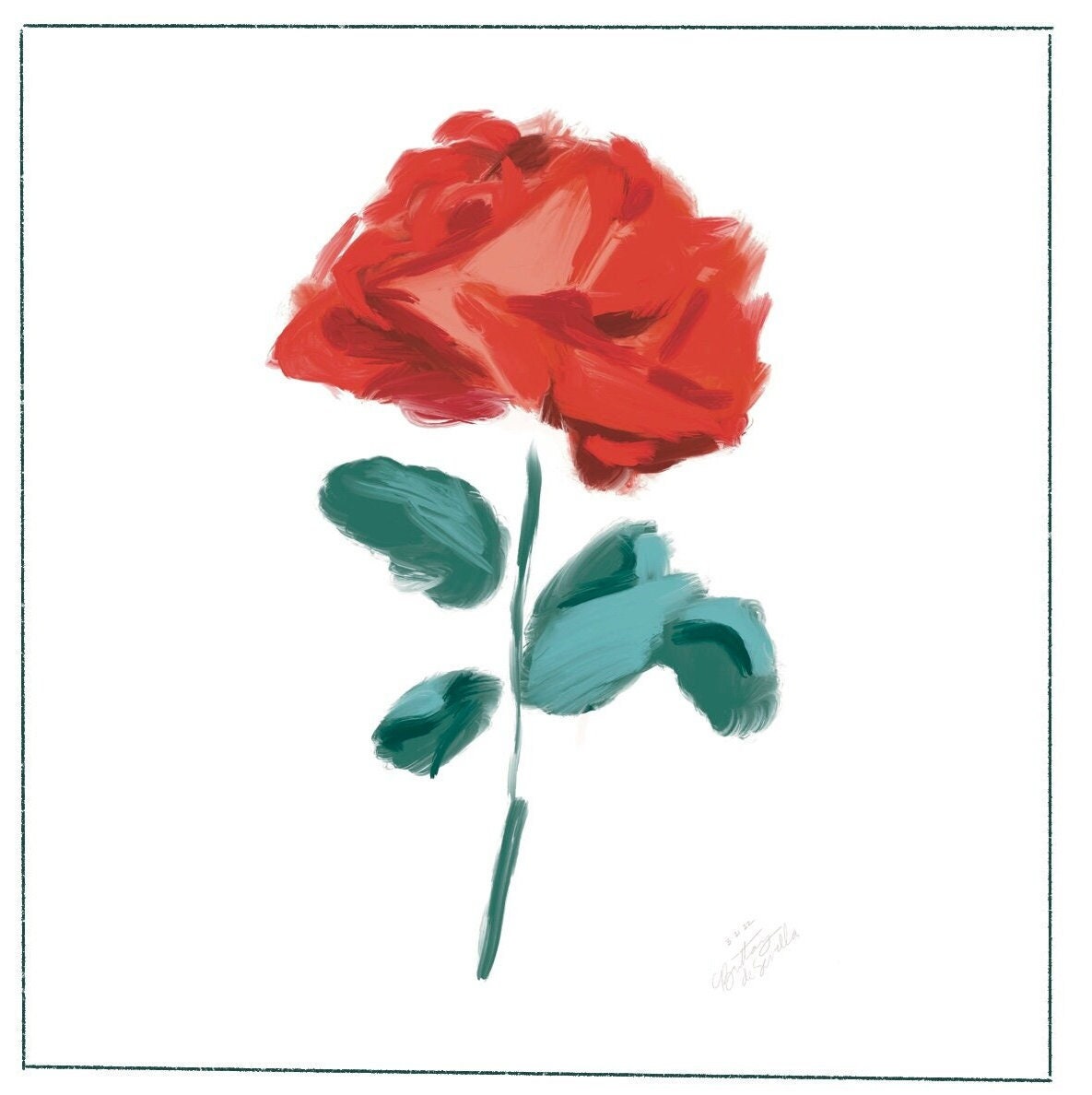 Digital Rose Printable ( Product Photos Coming Soon) - Etsy