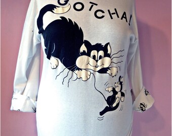 Gotcha! Vintage Cat and Mouse Shirt