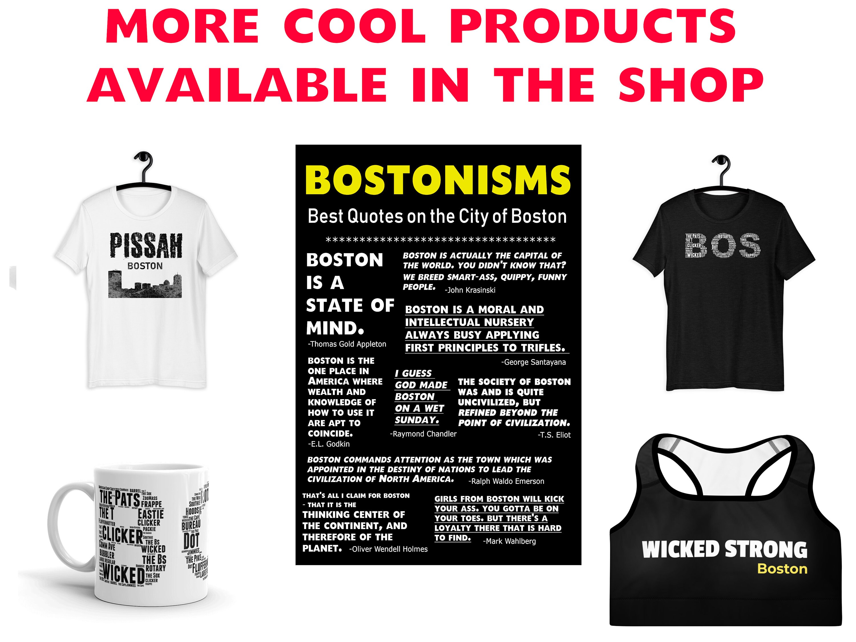 Boston Slang Guide Poster / Funny New England Massachusetts Etsy