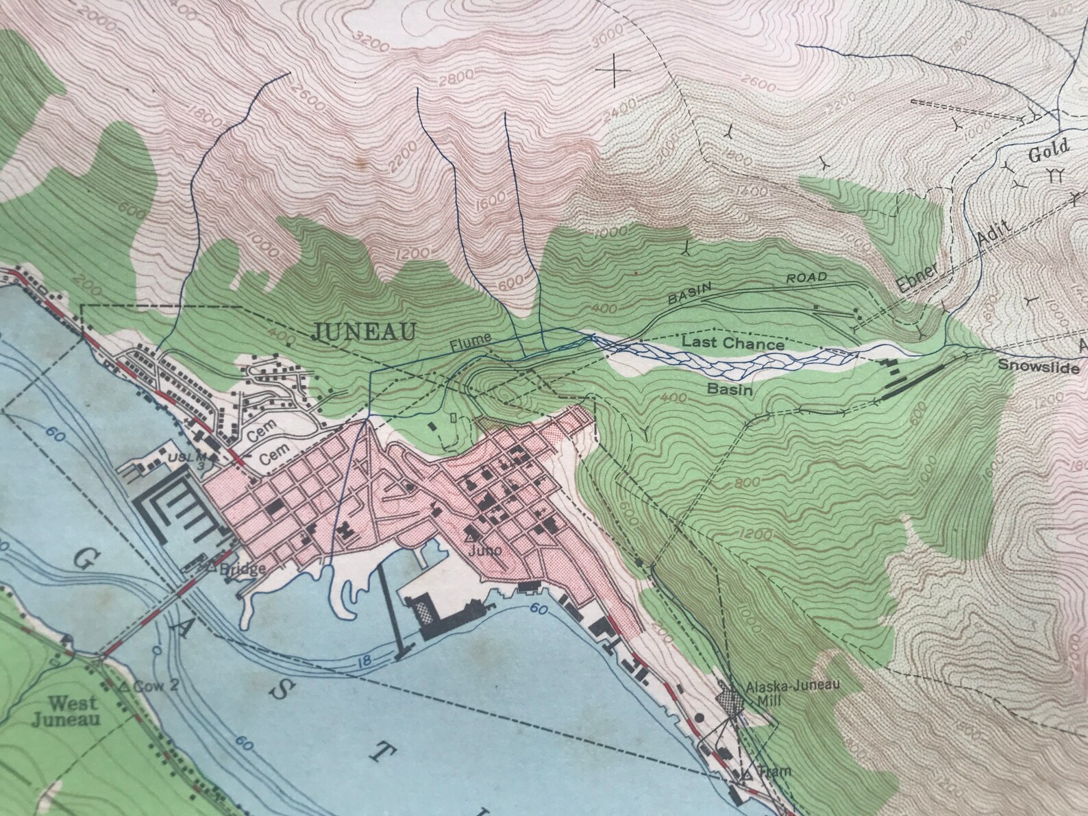 Original USGS 1948 Juneau AK Classroom Map 30L x Etsy