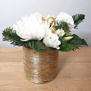 White and Gold Flower Arrangement Video Tutorial with Step by Step Instructions & Instant Digital Download, DIY New Year's Centerpiece image 4