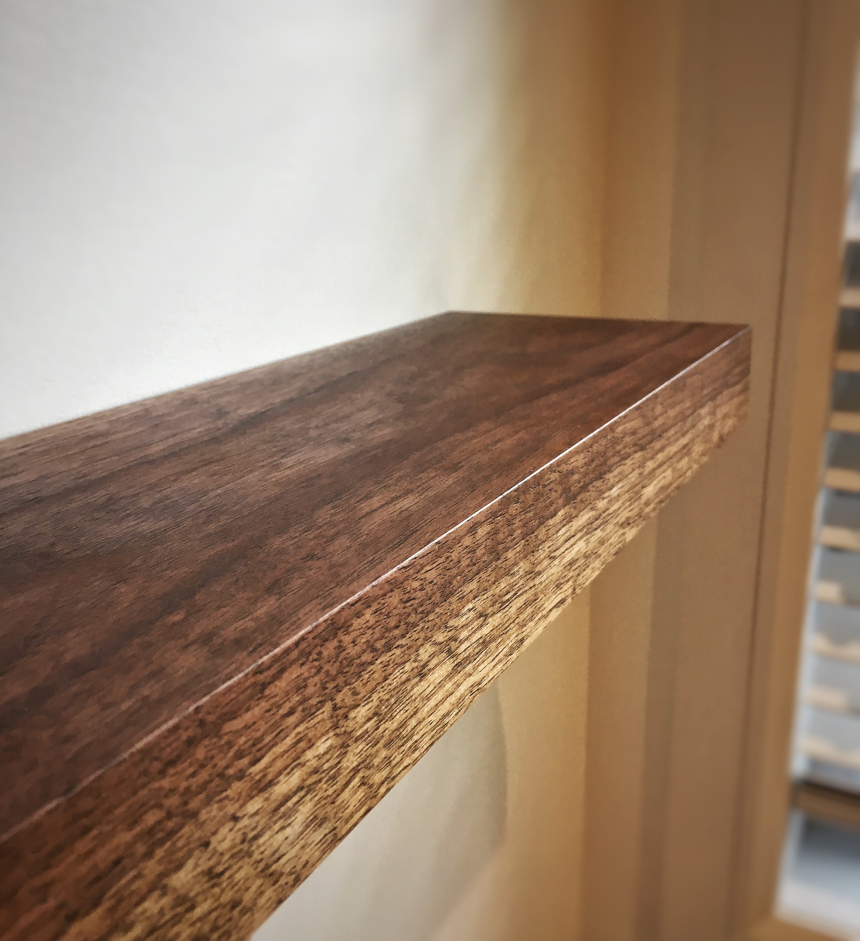 Black Walnut Floating Shelf. Contemporary Style Made of SOLID Etsy