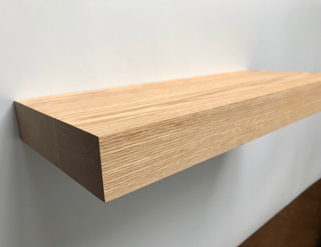 Solid White Oak Floating Shelves Etsy