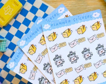 happy mail planner sticker sheet