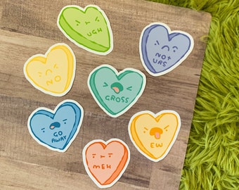 not so sweet heart stickers