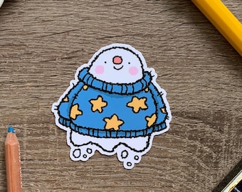 toasty ghosty waterproof vinyl sticker