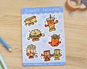 foodie friends sticker sheet