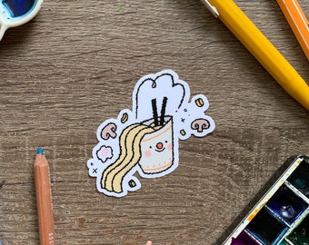 send noodles!  waterproof vinyl sticker