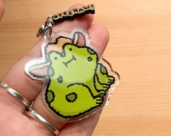 cow-boy frog acrylic keychain