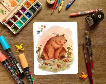 Baby bear mini print