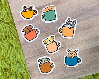 Puppuccinos vinyl sticker pack