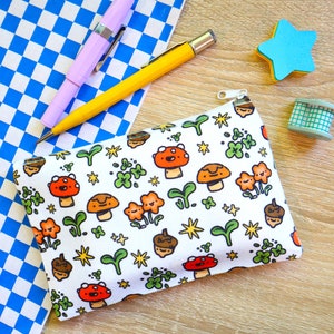 forest friends canvas pouch