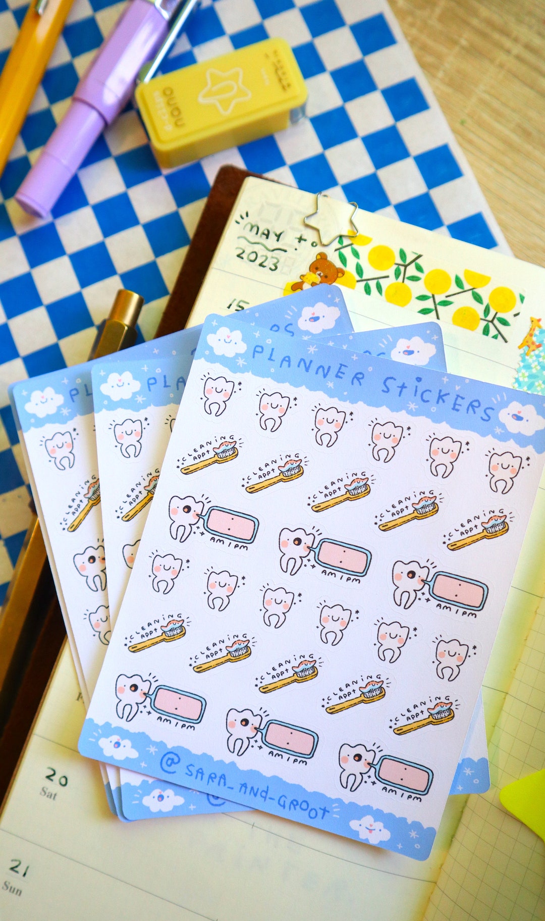 Dentist Appointment Planner Sticker Sheet - Etsy