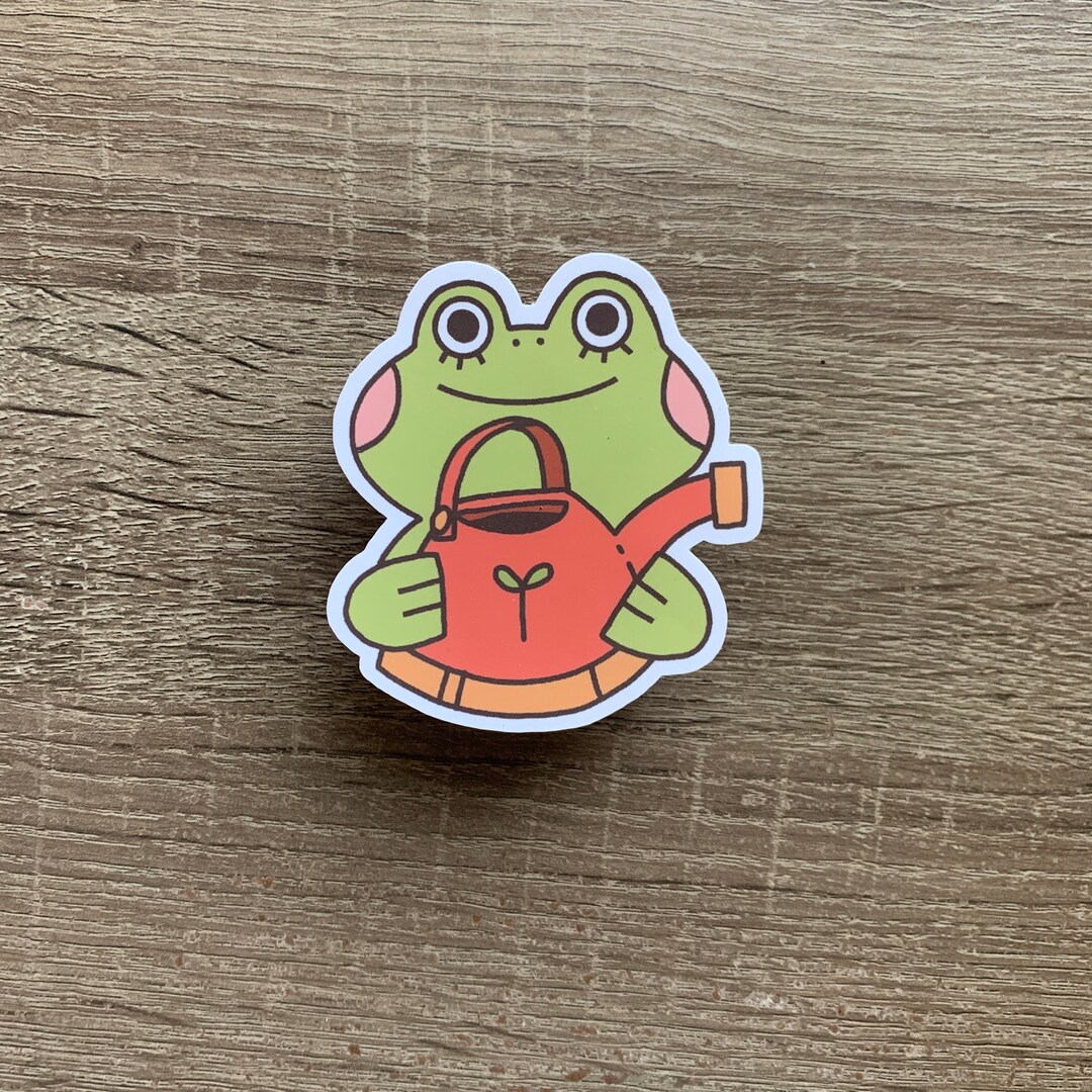 Garden Frog Waterproof Vinyl Sticker - Etsy