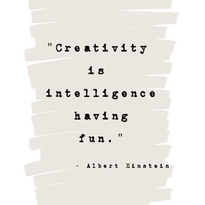Instant Download - Albert Einstein Quote - Creativity - Printable Image, Downloadable Print, Wall Art, Digital Print