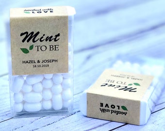 Mint To Be Tic Tac  favour labels, wedding favour, Tic Tac Stickers, rustic, kraft brown paper