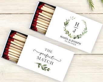 Match Made In Heaven Personalised Wedding Matchbox Favors Gifts for Guests