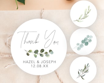24X THANK YOU Kraft Seal Sticker Label for Wedding Favor//Envelope//Card TCAO