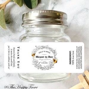 Meant to Bee vintage inspired stickers for honey favors, personalised Stickers, wedding favours, bridal shower