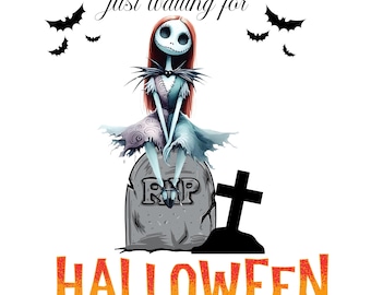 Sally & Jack Skellington Halloween PNG: Spooky Clipart (Digital Download)