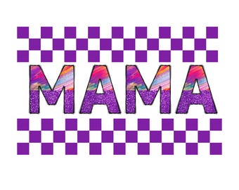 Retro Rainbow Mama Floral PNG: Spring Sublimation Design (Digital Download)