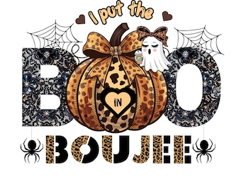 Boujee Halloween PNG: Leopard Lace Pumpkin Design (Digital Download