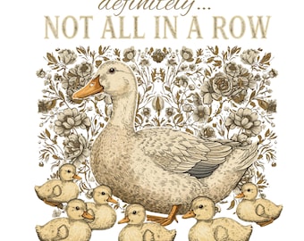 Patos no alineados PNG, Definitivamente no alineados, Divertido PNG retro vintage, Gráfico PNG, Divertido PNG de salud mental, Pato PNG, Camiseta de ganso