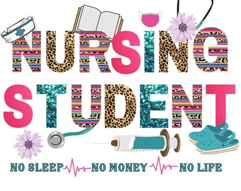 Nurse Student PNG: Sublimation Design Download