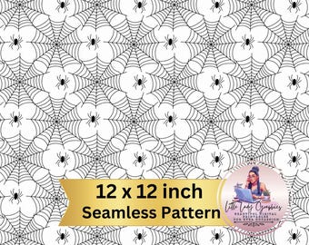 Halloween Spider Web Digital Paper: SpookynScrapbook Pattern, Commercial Use, October 31, Halloween Junk journal
