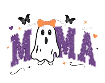 Halloween Mama Ghost PNG: Spooky Season Sublimation Design (Digital Download