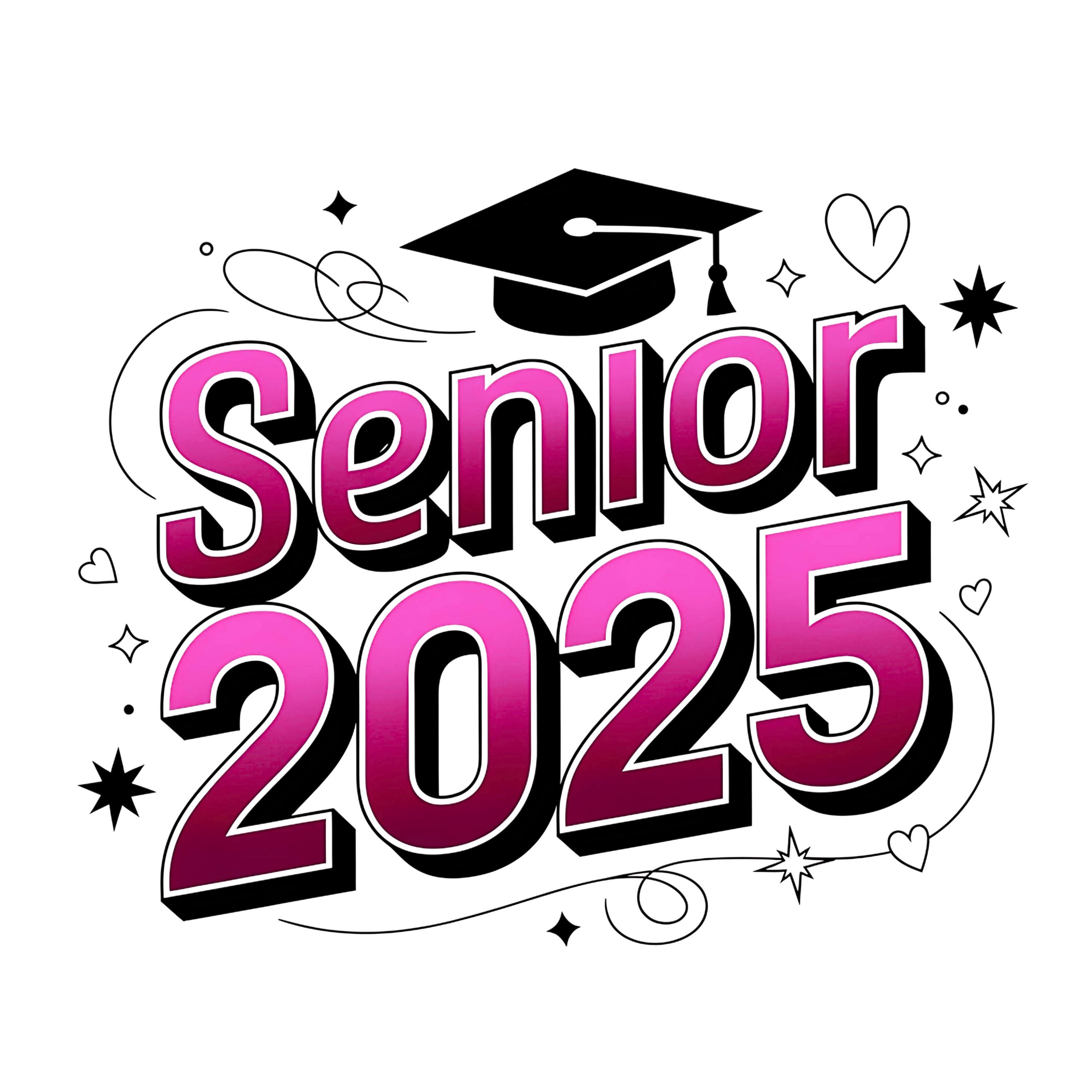 Senior 2025 PNG: Graduation Cap Design (digital Download) - Etsy