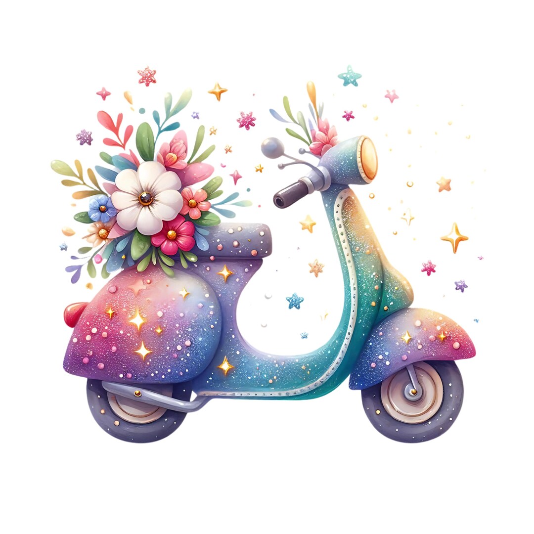 Vespa Short Print Skort (floral print)