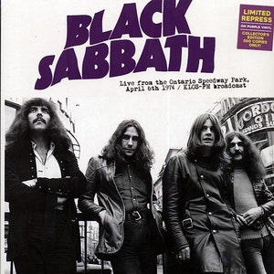 Black Sabbath - Live From The Ontario Speedway Park, April 6th 1974: KLOS-FM Broadcast Vinyl Record LP Purple Color