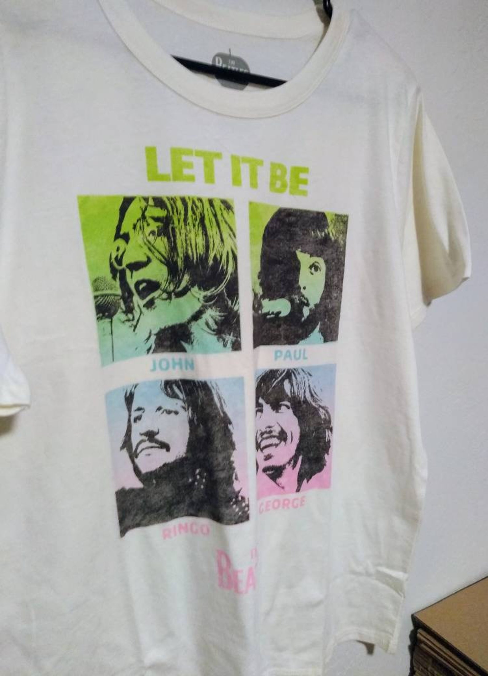 Beatles Let It Be Traduction Francais Neon Let It Be Beatles T-shirt/femme xxl | Etsy