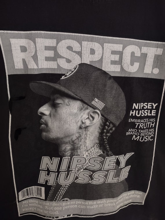Nipsey Hussle Respect Pro Club T Shirt Men's XL - image 2