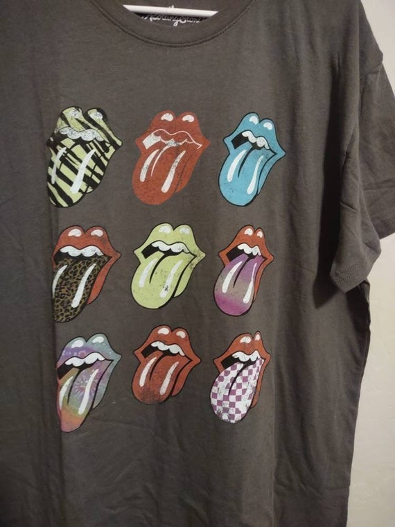 købmand tre Arena Rolling Stones Multi Tongue T Shirt L - Etsy