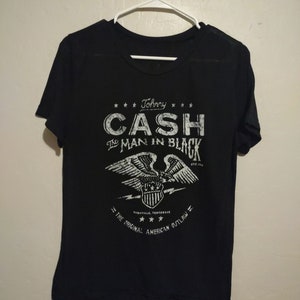 Johnny Cash Man in Schwarz T-Shirt 2XL