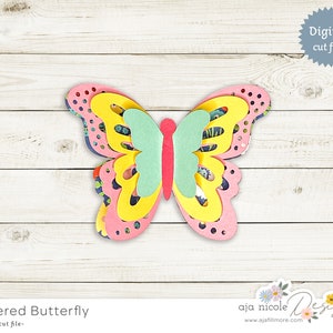 3D Butterfly SVG Cut File: Layered Paper Craft (Digital Download)