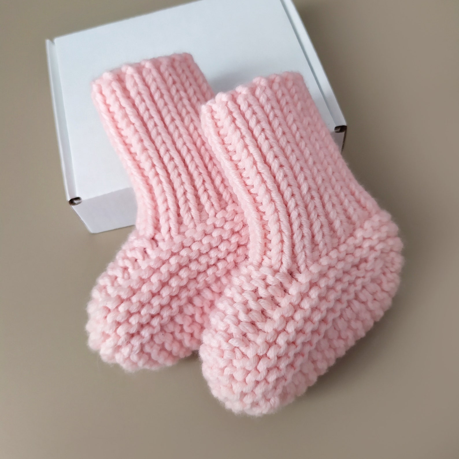 Pink baby boots knit Newborn knitted booties 03 months girl Etsy