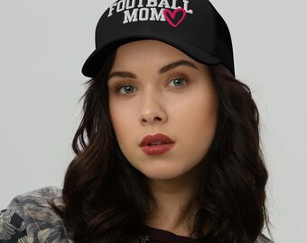 Football Mom Embroidered Trucker Hat Women Trucker Hat Football Mom Hat with Heart Gift for Football Mom
