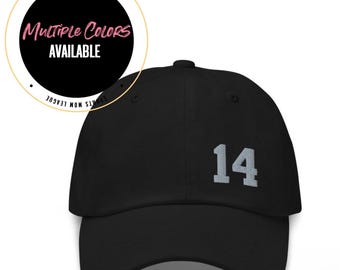 Personalized Jersey Number Hat, Embroidered Baseball Cap