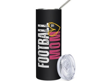 Football Mom Tumbler, Stainless Steel Tumbler