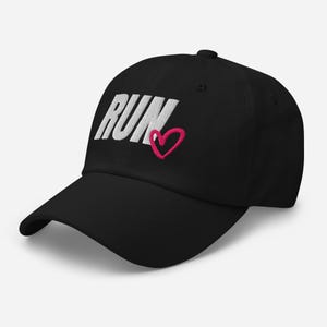Run with Heart Baseball Style Hat Gift for Runner Hat for Runner Run Hat