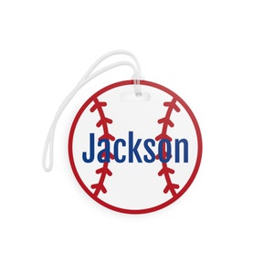 Baseball Gepäckanhänger Gepäckanhänger mit Namen Baseball Gepäckanhänger Reise Baseball
