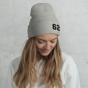 Personalized Beanie Hat with Jersey Number Hat with Number