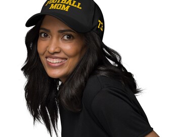 Football Mom Hat, Personalized Hat with Number, Embroidered Hat