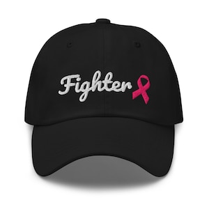 Breast Cancer Fighter Hat Breast Cancer Ribbon Hat Fighter Gift for Breast Cancer Fighter