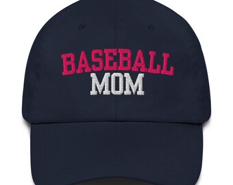 Embroidered Baseball Mom Hat, Game Day Cotton Twill Cap