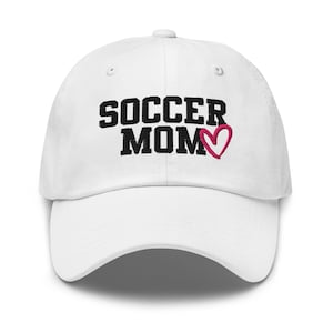 Fußball Mama Hut mit Herz gestickte Mütze für Fußball Mama Geschenk für Fußball Mama