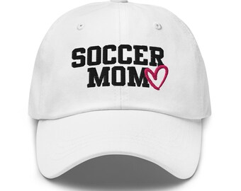 Embroidered Soccer Mom Cap, 100% Cotton Baseball Hat - Etsy display picture 3